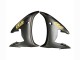 2003-2004 Yamaha YZF R6 Motorcycle Fairings - Glossy Black Matte Black Gold Decals UK