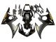 2006-2009 Yamaha YZF R6S Motorcycle Fairings - Glossy Black Matte Black Gold Decals UK