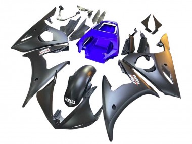 Best 2006-2009 Yamaha YZF R6S Motorcycle Fairings - Blue Matte Black UK