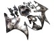 2003-2004 Yamaha YZF R6 Motorcycle Fairings - Grey Matte Black Geometric UK