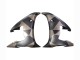 2003-2004 Yamaha YZF R6 Motorcycle Fairings - Grey Matte Black Geometric UK