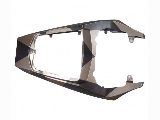 2003-2004 Yamaha YZF R6 Motorcycle Fairings - Grey Matte Black Geometric UK