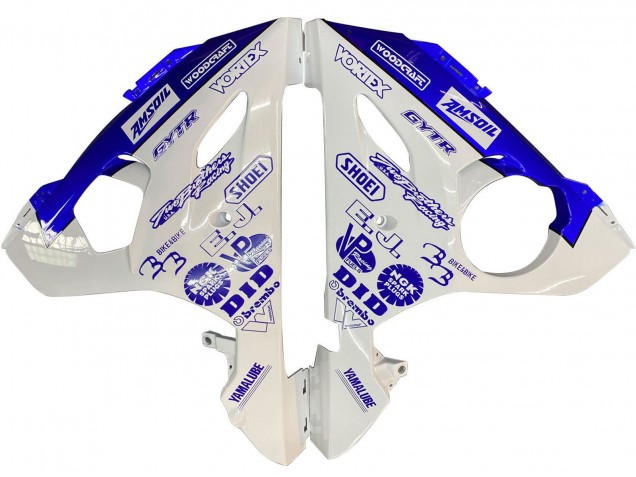 2003-2004 Yamaha YZF R6 Motorcycle Fairings - White Blue GYTR UK