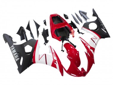 Best 2003-2004 Yamaha YZF R6 Motorcycle Fairings - Red White Matte Black UK