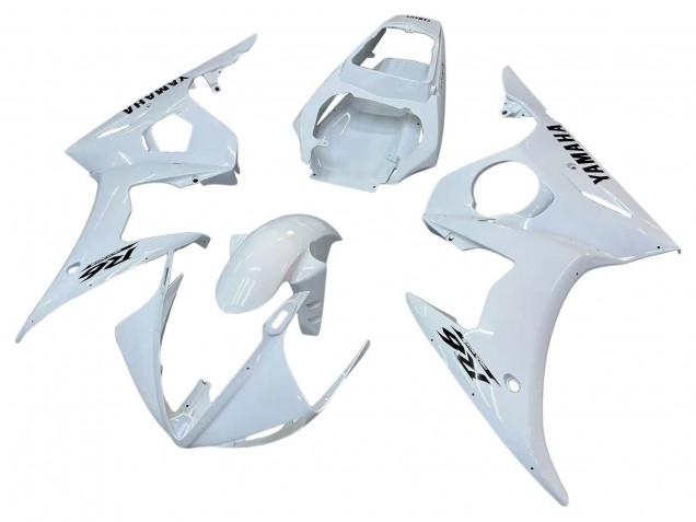 2003-2004 Yamaha YZF R6 Motorcycle Fairings - White Black Decals UK