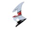 2003-2004 Yamaha YZF R6 Motorcycle Fairings - White Red Glossy Black UK