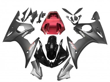 Best 2003-2004 Yamaha YZF R6 Motorcycle Fairings - Red Glossy Black Matte Black UK