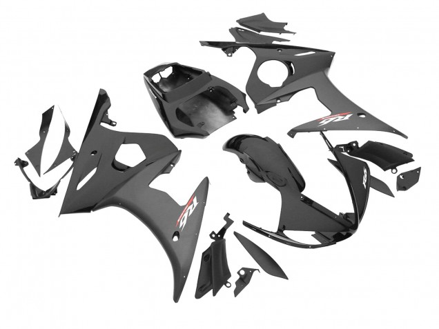 2006-2009 Yamaha YZF R6S Motorcycle Fairings - Glossy Black Matte Black UK