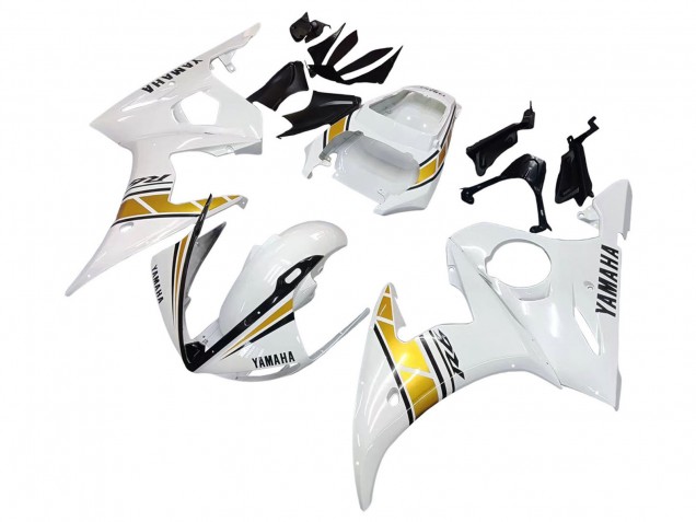 2003-2004 Yamaha YZF R6 Motorcycle Fairings - White Gold UK