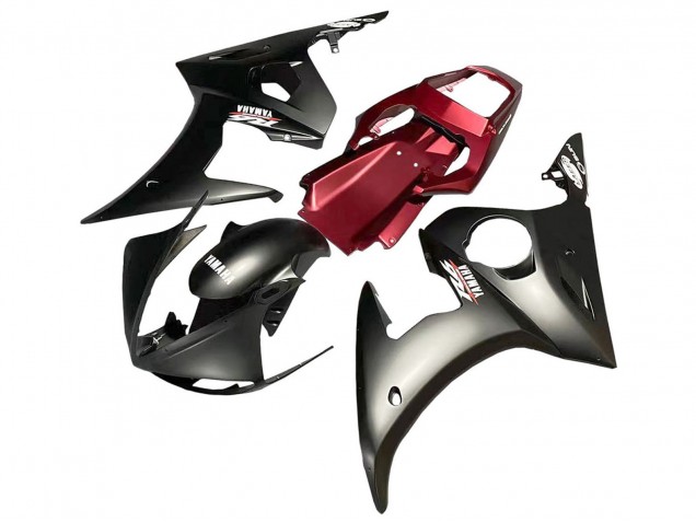 2005 Yamaha YZF 600 R6 Motorcycle Fairing - Matte Black Red UK