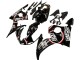 2005 Yamaha YZF 600 R6 Motorcycle Fairings - Glossy Black White Lucky Strike Motul UK