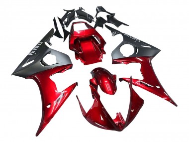 Best 2005 Yamaha YZF 600 R6 Motorcycle Fairing Kits - Red Matte Black UK