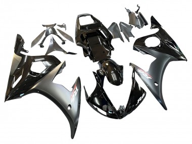 Best 2005 Yamaha YZF 600 R6 Motorcycle Fairings - Glossy Black Matte Black Gold UK