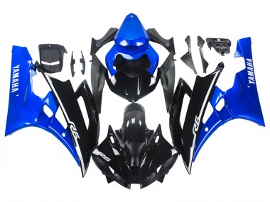 Best 2006-2007 Yamaha YZF 600 R6 Motorcycle Fairings - Blue Glossy Black UK