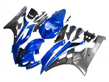Best 2006-2007 Yamaha YZF 600 R6 Motorcycle Fairings - Blue White Glossy Black UK