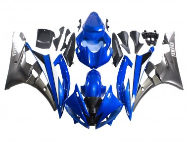 Best 2006-2007 Yamaha YZF 600 R6 Motorcycle Fairings - Blue White Glossy Black UK