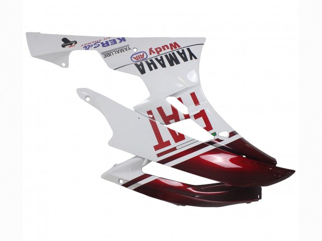 2006-2007 Yamaha YZF 600 R6 Motorcycle Fairings - White Maroon Red Fiat Acer Yamalube UK