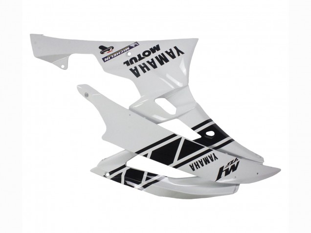 2006-2007 Yamaha YZF 600 R6 Motorcycle Fairings - White Glossy Black Motul Michelin UK