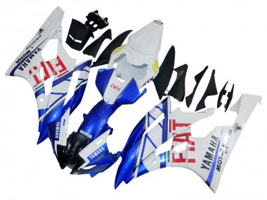 Best 2006-2007 Yamaha YZF 600 R6 Motorcycle Fairings - White Blue Red Fiat Motul Michelin UK