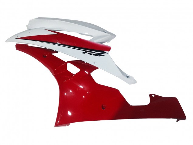 2006-2007 Yamaha YZF 600 R6 Motorcycle Fairings - White Red UK