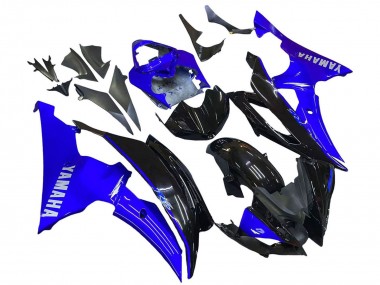 Best 2008-2016 Yamaha YZF 600 R6 Motorcycle Fairings - Blue Glossy Black UK