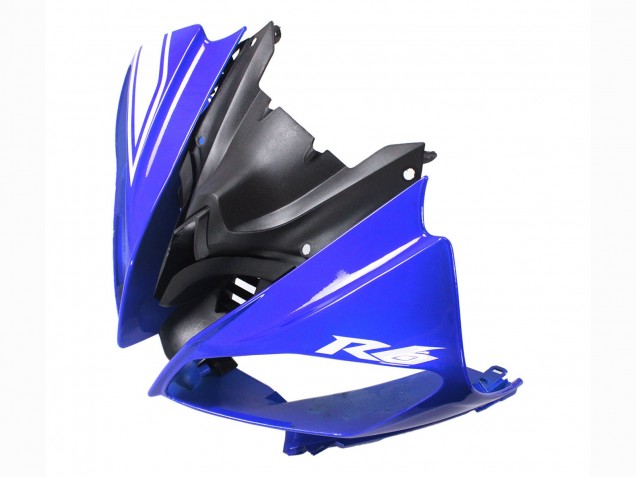 2008-2016 Yamaha YZF 600 R6 Motorcycle Fairings - White Blue Glossy Black UK