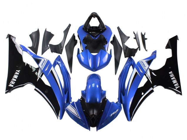 2008-2016 Yamaha YZF 600 R6 Motorcycle Fairings - White Blue Glossy Black UK
