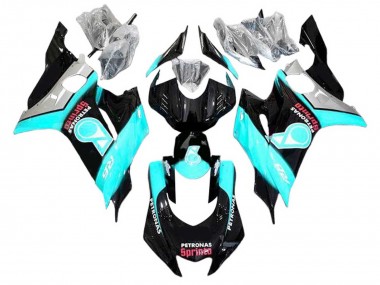 Best 2008-2016 Yamaha YZF 600 R6 Motorcycle Fairings - Light Blue Glossy Black Petronas UK