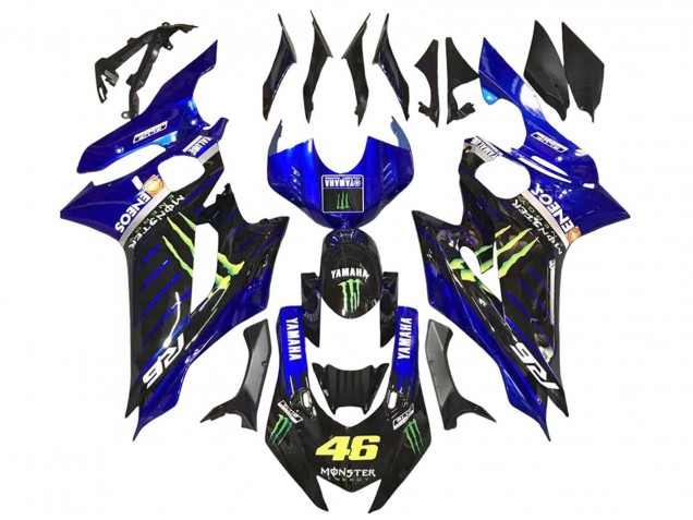 2017-2023 Yamaha YZF 600 R6 Motorcycle Fairings - Blue Glossy Black Green Monster ENEOS Yamalube UK