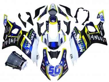 Best 2017-2023 Yamaha YZF 600 R6 Motorcycle Fairings - White Yellow Blue UK