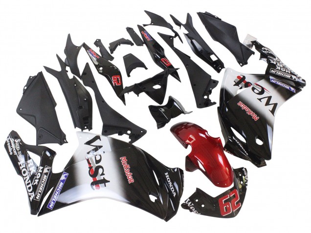 2011-2015 Honda CBR250RR Motorcycle Fairings - Glossy Black White West Red HRC 62 UK