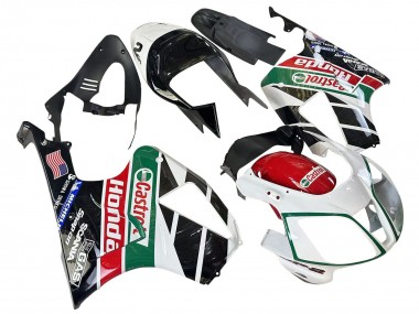 Best 2000-2006 Honda VTR1000 Motorcycle Fairings - White Red Green Glossy Black Castrol UK