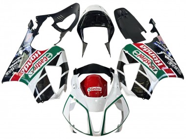 Best 2000-2006 Honda VTR1000 Motorcycle Fairings - White Red Green Glossy Black Castrol UK
