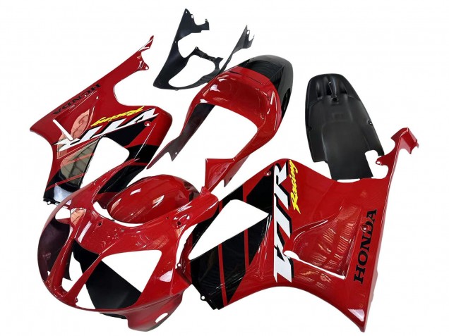 2000-2006 Honda VTR1000 Motorcycle Fairings - Red Black Stripe Racing UK