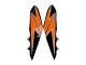 2010-2013 Kawasaki Z1000 Motorcycle Fairings - Orange Glossy Black UK