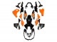 2010-2013 Kawasaki Z1000 Motorcycle Fairings - Orange Glossy Black UK