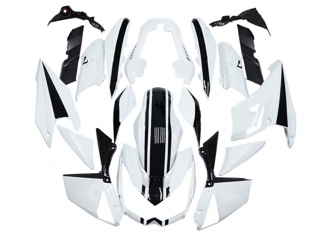 2010-2013 Kawasaki Z1000 Motorcycle Fairings - White Black UK