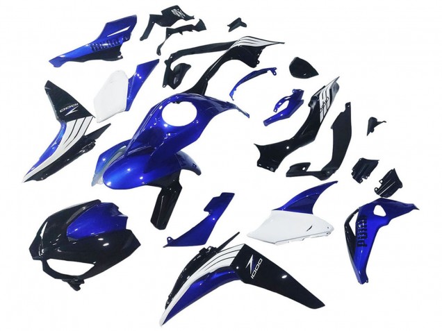 2014-2019 Kawasaki Z1000 Motorcycle Fairings - White Blue Black UK