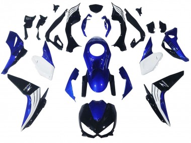 Best 2014-2019 Kawasaki Z1000 Motorcycle Fairings - White Blue Black UK