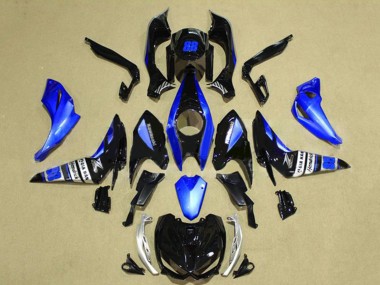 Best 2014-2019 Kawasaki Z1000 Motorcycle Fairing - Blue Glossy Black UK