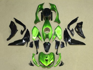 Best 2014-2019 Kawasaki Z1000 Motorcycle Fairings - Green Glossy Black UK