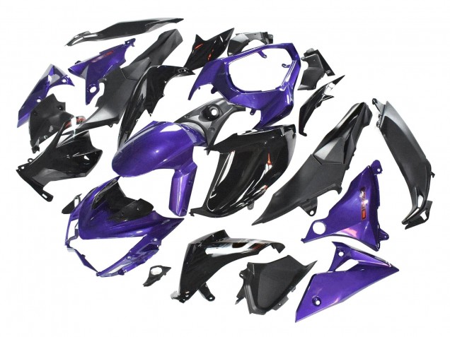 2014-2019 Kawasaki Z1000 Motorcycle Fairings - Purple Glossy Black Matte Black UK
