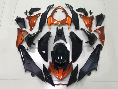 Best 2014-2019 Kawasaki Z1000 Motorcycle Fairings - Orange Glossy Black Matte Black UK