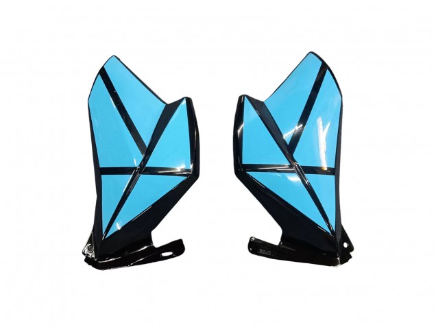 2013-2018 Kawasaki Z800 Motorcycle Fairings - Light Blue Glossy Black UK