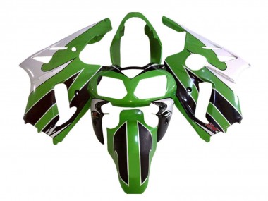 Best 2002-2006 Kawasaki ZX12R Motorcycle Fairings - White Green Black UK
