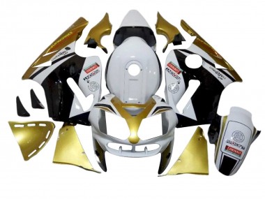 Best 2002-2006 Kawasaki ZX12R Motorcycle Fairings - White Gold Black Red Denso UK