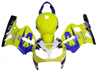 Best 2002-2006 Kawasaki ZX12R Motorcycle Fairings - Yellow White Blue Corona Extra UK