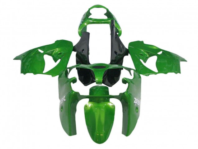 2002-2006 Kawasaki ZX12R Motorcycle Fairings - Green Black UK