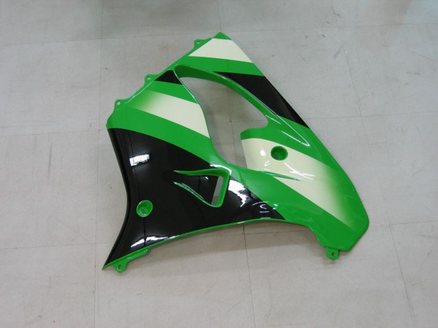 2000-2001 Kawasaki ZX9R Motorcycle Fairings - Green Silver Black UK