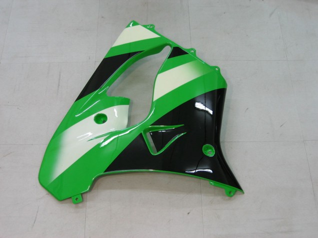 2000-2001 Kawasaki ZX9R Motorcycle Fairings - Green Silver Black UK